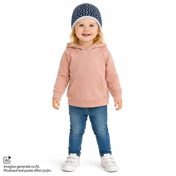 Caciula copii Chicco, Albastru cu model, 01326-70MFCO