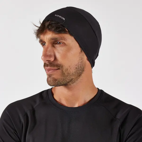 Căciulă de alergare călduroasă kiprun warm+ V2 Negru Adulți