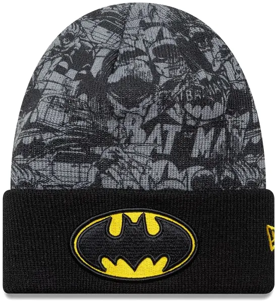 Căciulă de iarnă pentru copii New Era - DC Batman Youth, negru