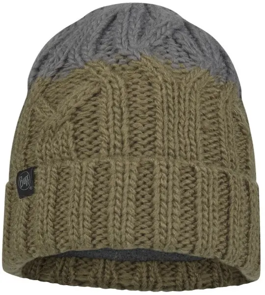 Căciulă pentru copii BUFF - Knitted & fleece hat, verde