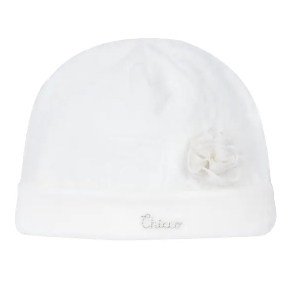 Caciulita bebe Chicco din velur, Alb, 00323-69MFCI
