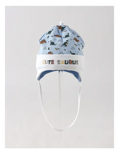 Caciulita copii, CUTE SAURUS, bleu-alb
