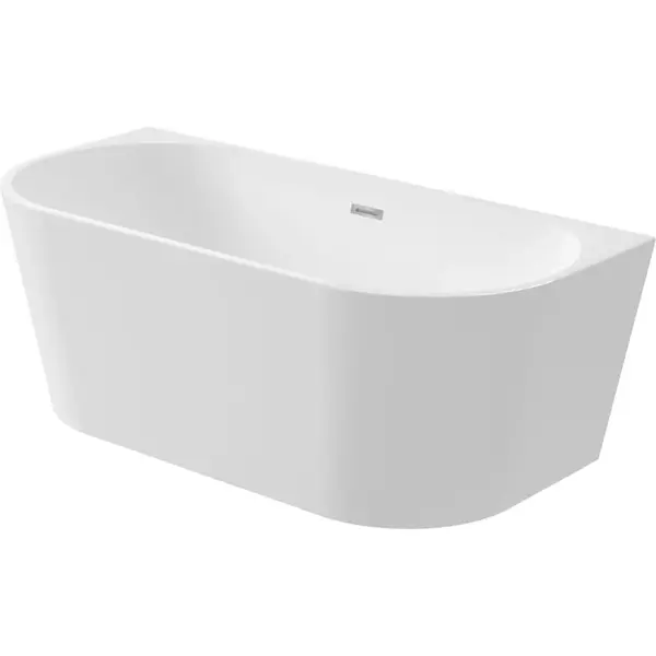 Cada baie freestanding Deante Silia, 170 x 75 cm, lipita de perete, alb lucios