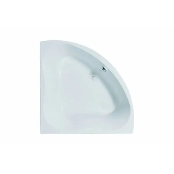 Cada baie pe colt Gala Trevo, 135 x 135 cm, asimetrica, alb lucios