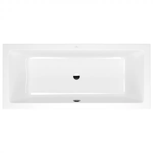 Cada dreptunghiulara pentru inzidire Villeroy Boch, Targa Plus Duo, 180 x 80 cm, alb alpin