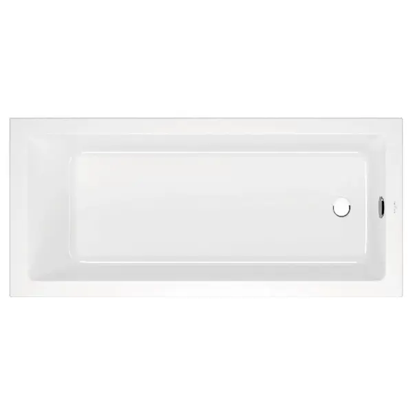 Cada dreptunghiulara Villeroy Boch pentru inzidire, Targa Plus Solo, 160 x 70 cm, alb alpin