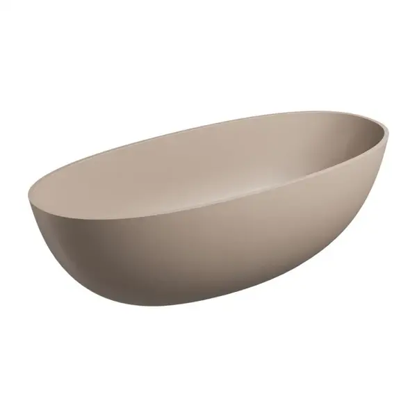 Cada freestanding 175x78 cm ovala, bej mat, Omnires Shell M
