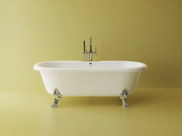 Cada freestanding ovala, compozit alb lucios, 175x79.3x45.5 cm Foglia Boem