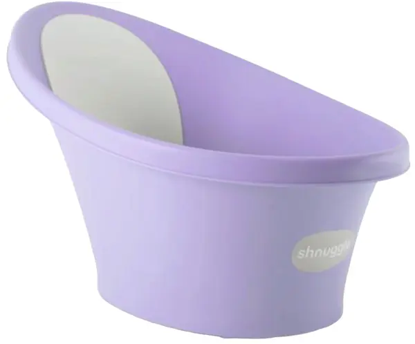 Cadă pentru baie bebeluși cu clapetă Shnuggle - 35 cm, violet