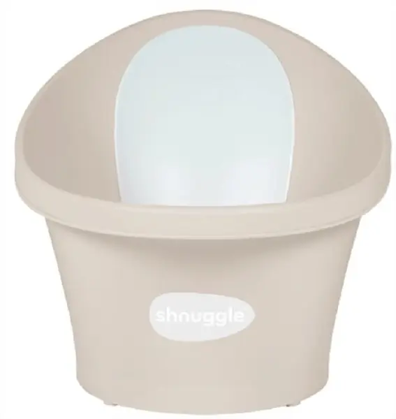 Cadă pentru baie bebeluși cu clapetă Shnuggle - Taupe