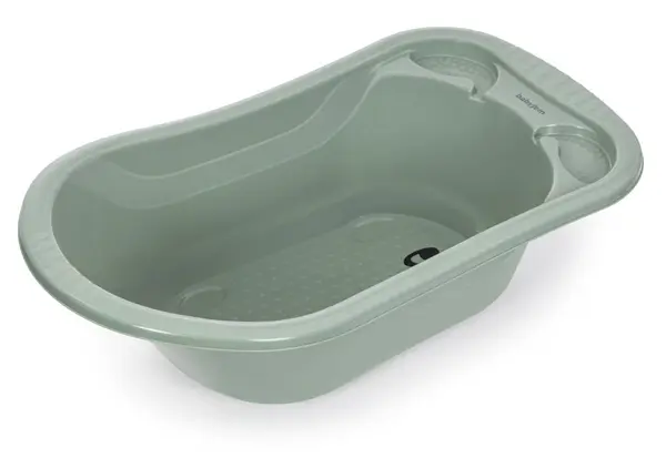 Cadă pentru bebeluși cu sifon BabyJem - 50 l, 89 cm, Soft Green