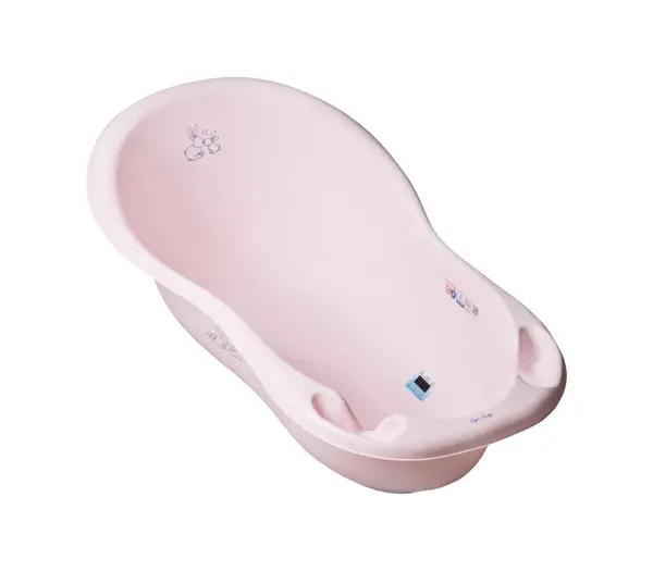 Cadita copii 86 cm Little Bunnies roz cu senzor de temperatura