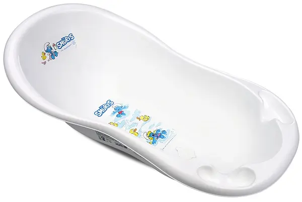 Cădiță cu orificiu de scurgere Lorelli - The Smurfs, 100 cm, White