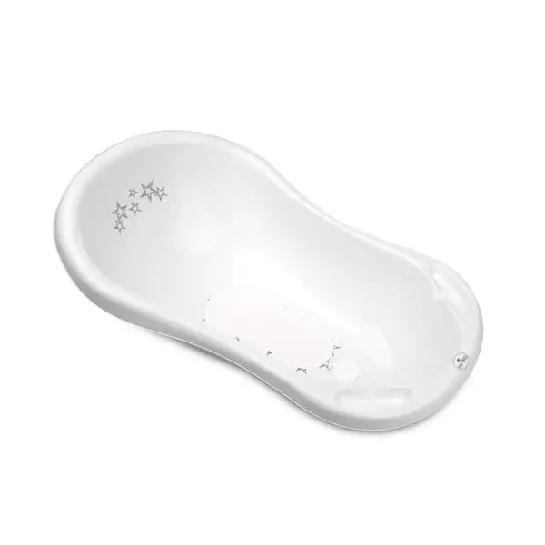 Cadita de baie cu scurgere Lorelli Classic Little Stars 84 cm White