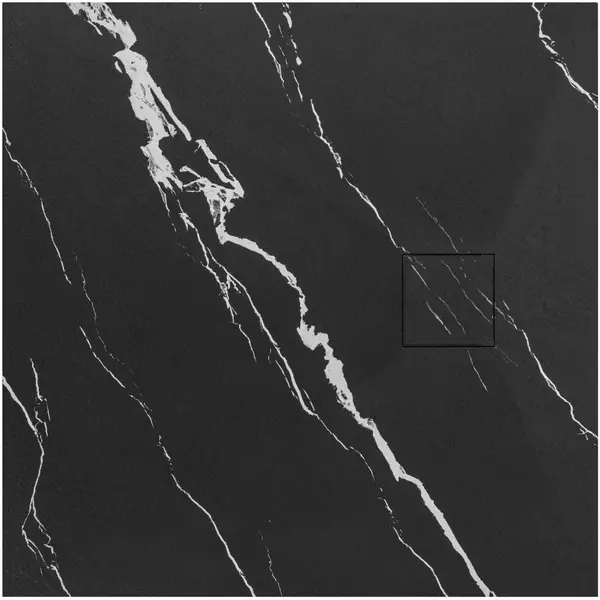 Cadita de dua Magnum Carrara neagra 90x90