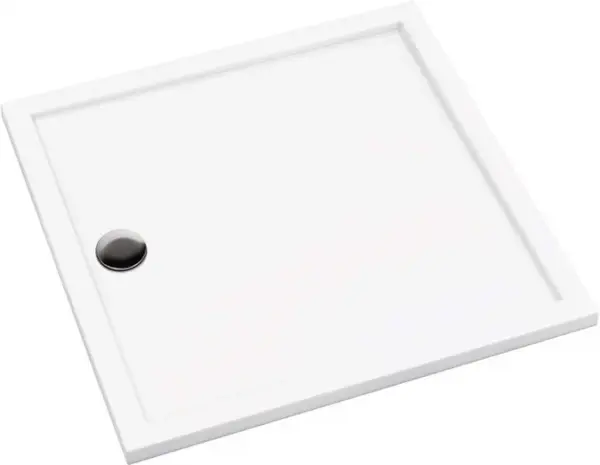 Cadita de dus acrilica, alba, 80x80x4.5 cm, patrata, Deante Prizma