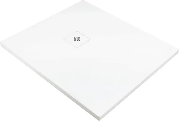 Cadita de dus dreptunghiulara, acril, slim, alb, 100x80x3.5 cm, Deante Silia