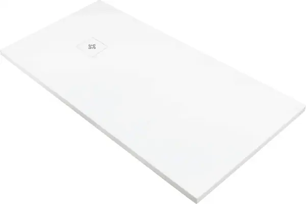 Cadita de dus dreptunghiulara, acril, slim, alb, 160x90x4 cm, Deante Silia