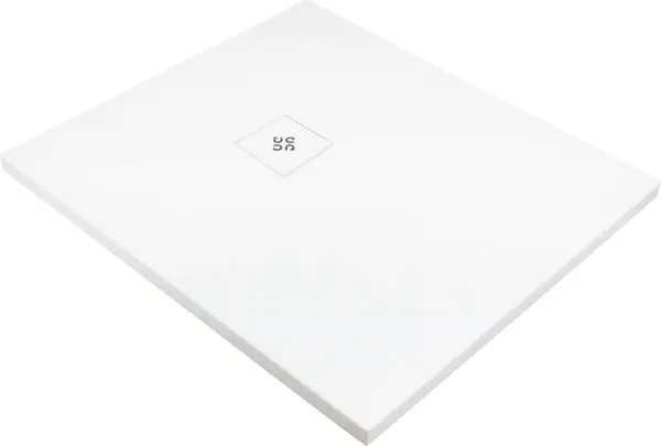 Cadita de dus dreptunghiulara, acril, slim, alb, 90x70x3.5 cm, Deante Silia