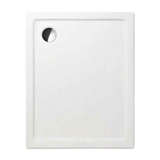 Cadita de dus dreptunghiulara, din acril, alba, 100x80x5 cm, Roth Flat KVADRO