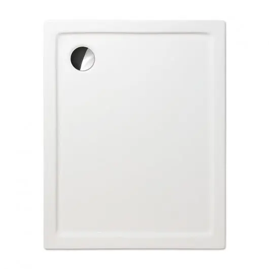 Cadita de dus dreptunghiulara, din acril, alba, 120x80x5 cm, Roth Flat KVADRO