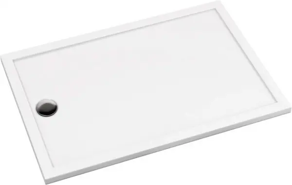 Cadita de dus dreptunghiulara, din acril, alba, 120x90x4.5 cm, Deante Prizma