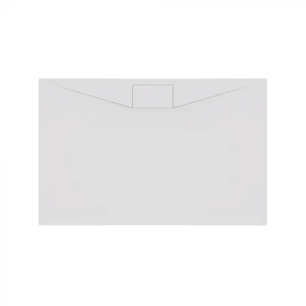 Cadita de dus dreptunghiulara, din marmura turnata, alba, 100x90x3.5 cm, pentru inzidire, KolpaSan Acro
