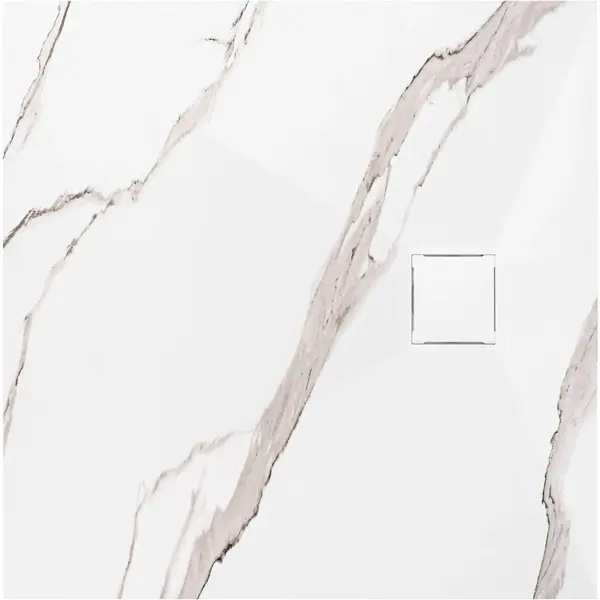 Cadita de dus Magnum Carrara alba 90x90