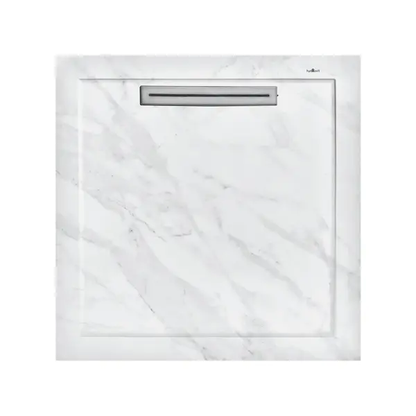 Cadita de dus patrat Agnes White ceramica cu sifon de scurgere 90 x 90 cm