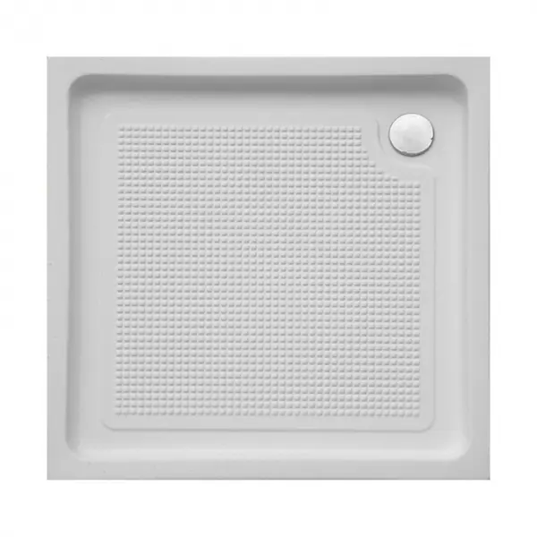 Cadita de dus patrata, acril, alba, 80x80x15 cm, Belform, Bella
