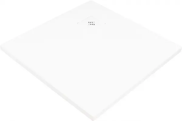 Cadita de dus patrata, acril, slim, alb, 90x90x3.5 cm, Deante Silia