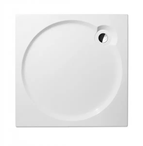 Cadita de dus patrata, din acril, alba, 90x90x6 cm, Roth Aloha Flat