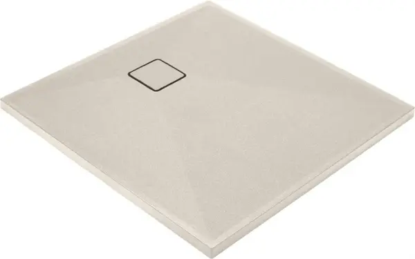 Cadita de dus patrata, din granit, slim, bej, 90x90x3.6 cm, Deante Correo
