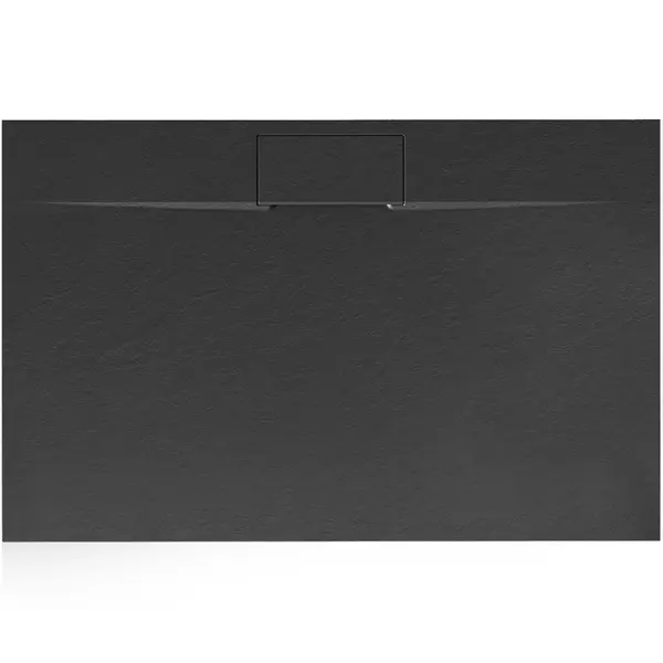 Cadita pentru dus Bazalt Long neagra 90x120