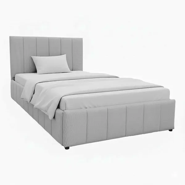 Cadru de pat cu somiera si deopzitare telescopica V2 Snuggle Gri 128x212x100 cm