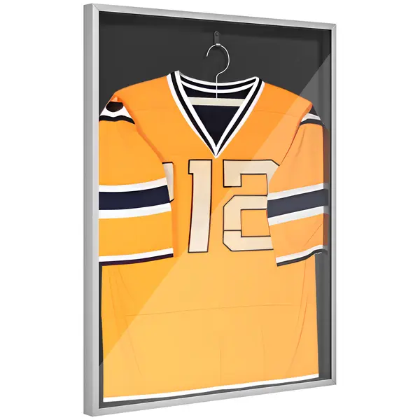 Cadru HOMCOM T-frame pentru tricou din aliaj de aluminiu cu acrilic și captuseală interioară din feltro, 70 x 90 cm | Aosom Romania