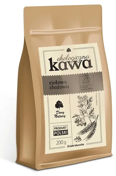 Cafea bio din plante și boabe, fără cofeină, 200 g, Dary Natury