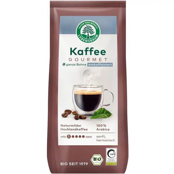 Cafea Boabe Gourmet Decofeinizata Ecologica/Bio 250g