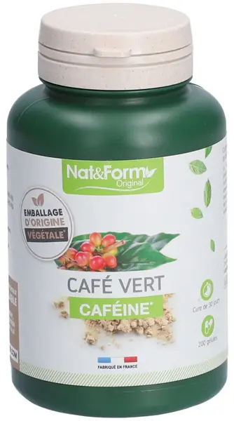 Cafea verde, 200 capsule, Nat&Form