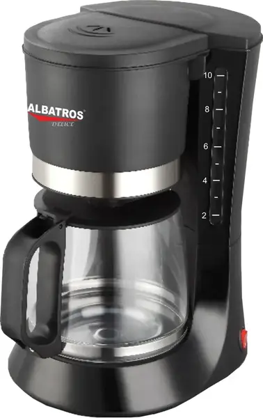 Cafetiera Albatros DELICE, 1.2L, 680W (Negru/Inox)