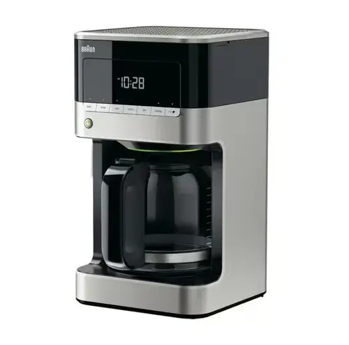 Cafetiera Braun PurAroma 7 KF7120BK, 1.5 l, 1000 W, 12 cesti (Argintiu/Negru)