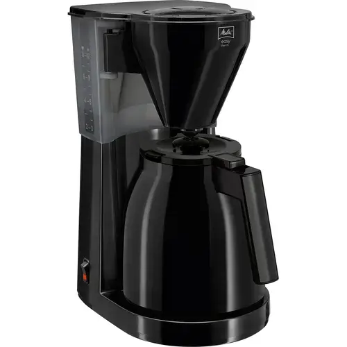 Cafetiera Melitta Easy II THERM, Cana termica, Filtru pivotant, Sistem antipicurare, 1.25L (Negru)