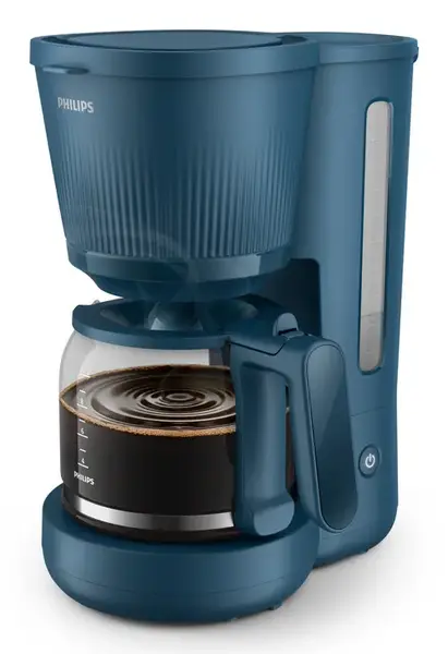 Cafetiera Philips HD7411/70, Rezervor 1.32 l, Cana 1.25 l, 1080 W, 10 cesti (Albastru)