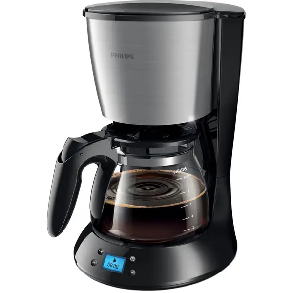 Cafetiera Philips HD7459/20, 1000 W, 1.2 l, Anti-picurare, Cronometru presetabil, Oprire automata, Negru