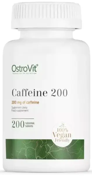 Caffeine, 200 mg, 200 tablete, OstroVit