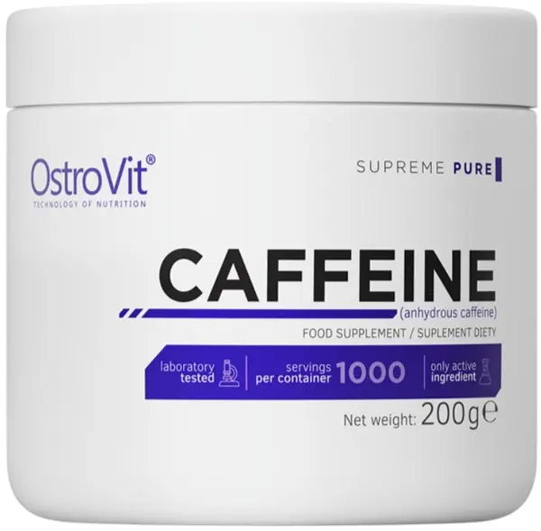 Caffeine Powder, fără gust, 200 g, OstroVit