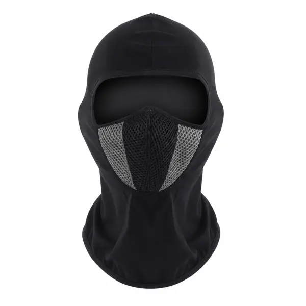 Cagula Moto FIXATO, Unisex, Protectie UV, Masca Mesh, Material elastic si respirabil, Marime universala, Negru cu Gri