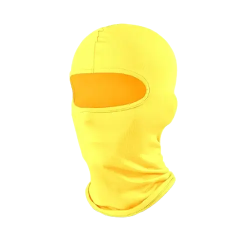 Cagula Moto FIXATO, Unisex, Protectie UV, Material elastic, respirabil, Marime universala, Galbena