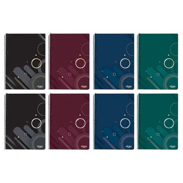 Caiet A4 Skag dictando cu spira 90 file 3 diviziuni diverse culori Caiet A4 Skag dictando cu spira 90 file 3 diviziuni diverse culori