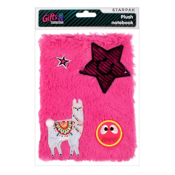Caiet A5 de plus, Starpak, Llama, Roz